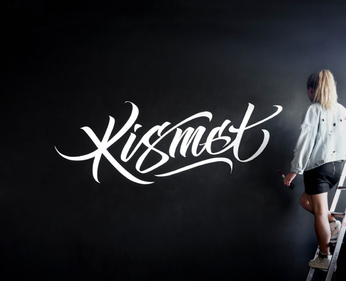 'Kismet' - typography mural by Alicia McFadzean