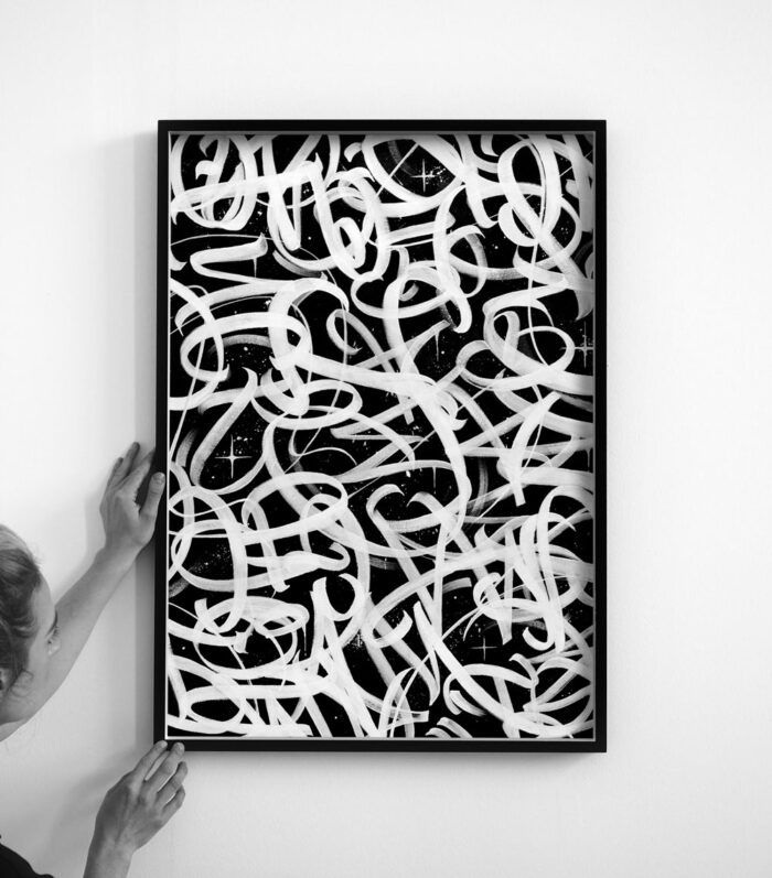 Abstract lettering artwork