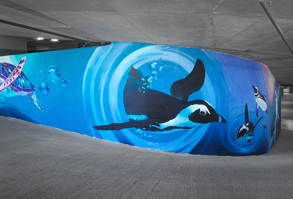 Penguin mural